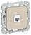 Розетка компьютерная СП FLITE РК5е-1-0-ФлЛ RJ45 кат.5E UTP механизм льняной IEK FI-K12-1-K88