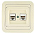Розетка компьютерная 2-м СП Mimoza 16А IP20 крем./крем. Makel 25036