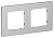 Рамка 2-м СП FLITE РУ-2-К-ФлА алюм. IEK FI-M22-32-20-K47