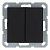 Переключатель перекрестный 2-кл. 10А IP20 механизм черн. матов. soft touch Jasmart G3014PB