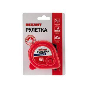 Рулетка измерительная Стандарт 5мх25мм Rexant 12-9002 Рулетка измерительная Стандарт 5мх25мм Rexant 12-9002