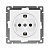 Розетка 1-м СП Афина 16А IP20 с заземл. механизм бел. Universal A0028