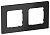 Рамка 2-м СП FLITE РУ-2-К-ФлЧ черн. IEK FI-M22-32-20-K02