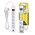Фильтр сетевой 5х3м с/з со шторками ПВС 3 IP075 2USB 2200Вт 10А бел. Duwi 32592 5