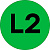 Наклейка "L2" d20мм PROxima EKF an-2-15-1
