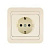 Розетка 1-м СП Mimoza 16А IP20 с заземл. крем./крем. Makel 25028