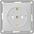 Розетка 1-м СП W59 16А IP20 с заземл. защ. шторки механизм бел. SE RS16-152-1-86