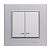 Выключатель 2-кл. СП Karea 10А IP20 сереб. Makel 56065003