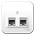 Розетка компьютерная 2-м ОП Blanca RJ45 кат.5E с изолир. пластиной бел. SE BLNIA045451